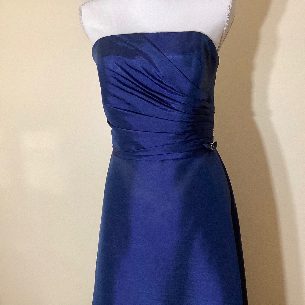 Strapless Satin Jordan bridesmaid dress with Shawl